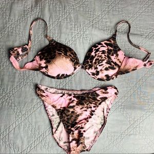 Pink & Brown Leopard Swimsuit